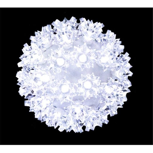 Queens of Christmas S-100SPH-PW-7.5 7.5 in. Sphere 100 MM Pure White LEDs