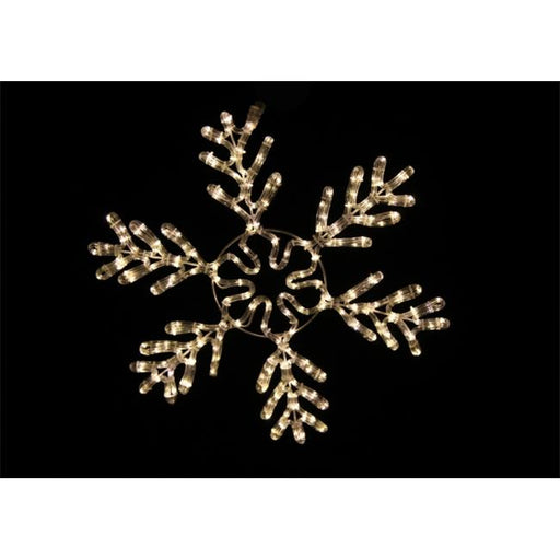Queens of Christmas WL-SFICE-24-WW 24 in. Warm White Ropelit Snowflake Ice Light