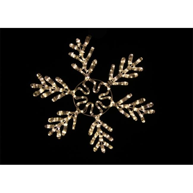 Queens of Christmas WL-SFICE-24-WW 24 in. Warm White Ropelit Snowflake Ice Light