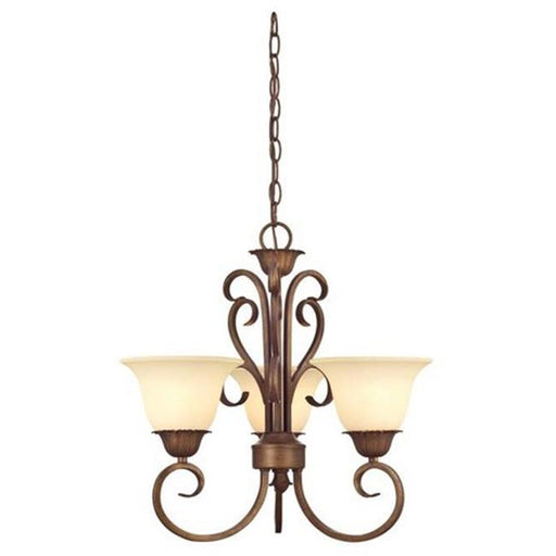 Westinghouse 6220700 Regal Springs Three Light Indoor Chandelier&#44; Ebony Gold