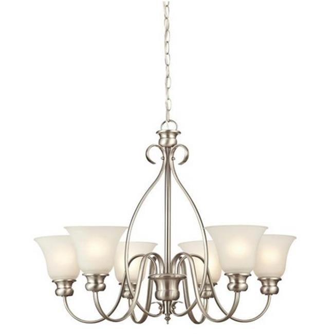 Westinghouse 6226400 Fontane Six Light Indoor Chandelier&#44; Brushed Nickel