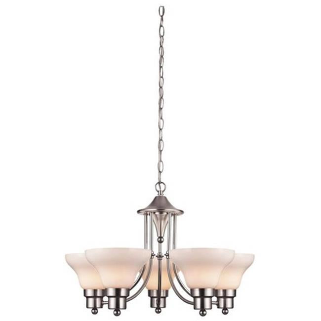 Westinghouse 6228000 Swanstone Five Light Indoor Chandelier&#44; Satin Nickel