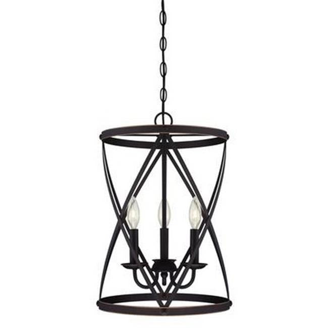 Westinghouse 6303700 Isadora Three Light Indoor Chandelier&#44; Oil Rubbed Bronze with Highlights