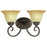 Westinghouse 6659300 Two Light Indoor Wall Fixture&#44; Ebony Bronze