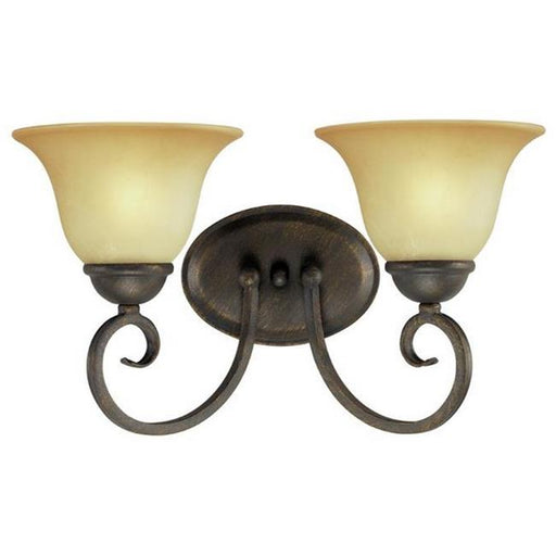 Westinghouse 6659300 Two Light Indoor Wall Fixture&#44; Ebony Bronze