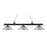 Zlite 200-3MB+BN-SBN 3 Matte Black & Antique Copper Billiard Light - Stepped Brushed Nickel