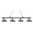 Zlite 200-4MB-RCH 4 Light Island&#44; Billiard Light With Clear Ribbed Glass And Chrome Metal Shades