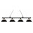 Zlite 200-4MB-RMB 4 Light Island&#44; Billiard Light With Clear Ribbed Glass And Matte Black Metal Shades