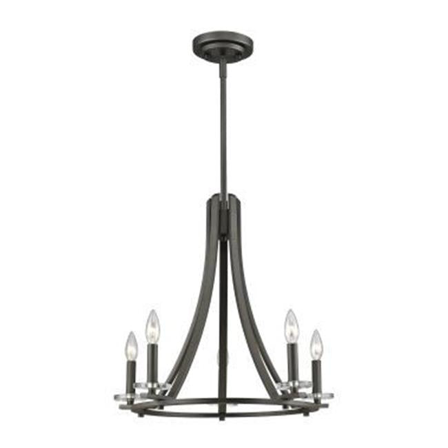 Zlite 2010-5BRZ 5 Bulb Chandelier Light - Brushed Nickel