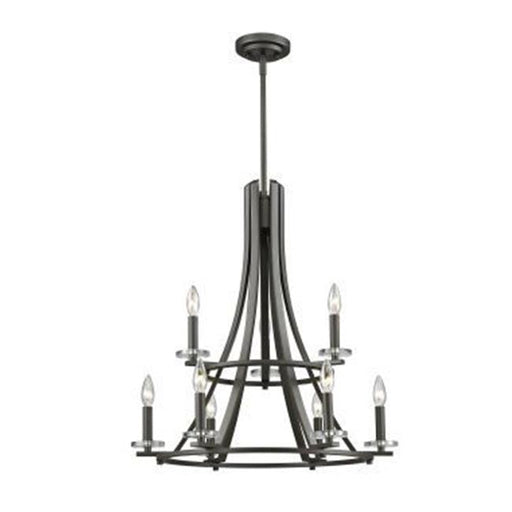 Zlite 2010-9BRZ 9 Bulb Chandelier Light - Brushed Nickel