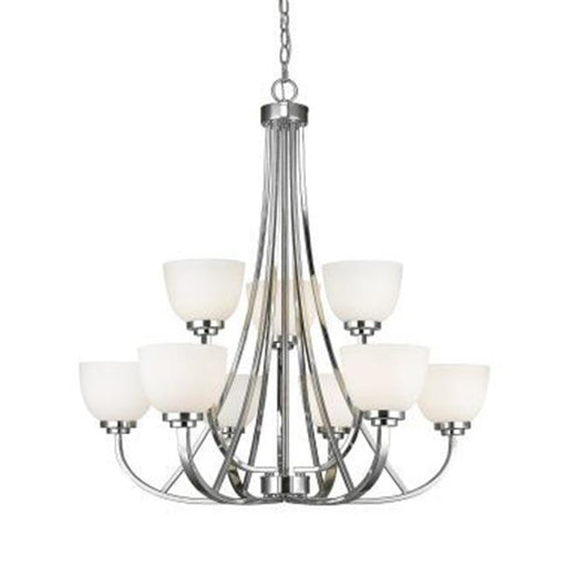 Zlite 443-9-CH 9 Bulb Chandelier Light - Chrome